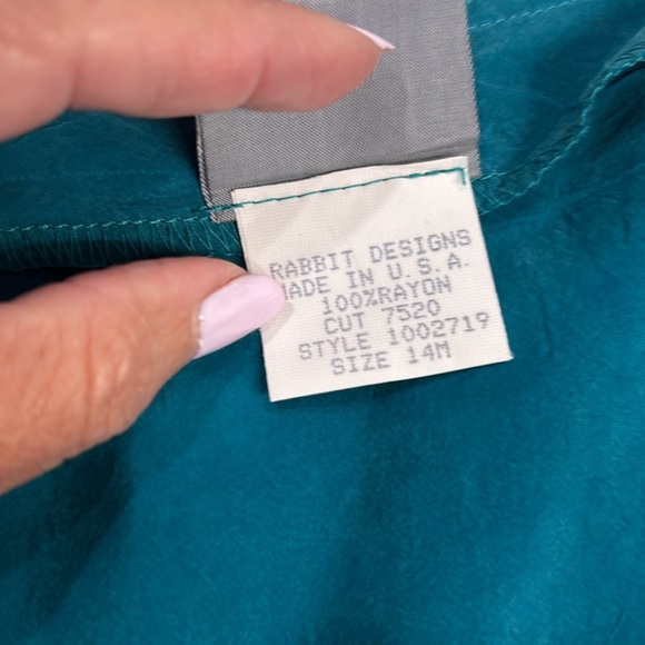 Rabbit Rabbit Rabbit Designs Emerald‎ Green Dress. Size 14M - Picture 11 of 12